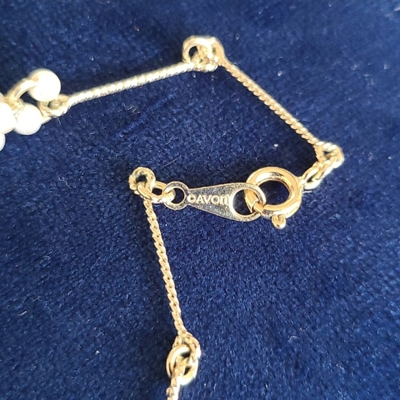 Vintage 90s Avon Faux Pearl Cluster Gold Rope Chain Link Stackable Necklaces Set - Picture 7 of 9